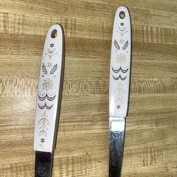 Set Of 2 Vintage FLINT ARROWHEAD Wheat Harvest Stainless Serving Spoon & Ladle - Picture 2 of 6